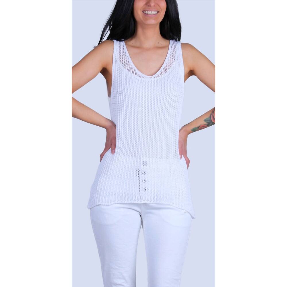 NEW GIGI MODA marina knit tank top in white